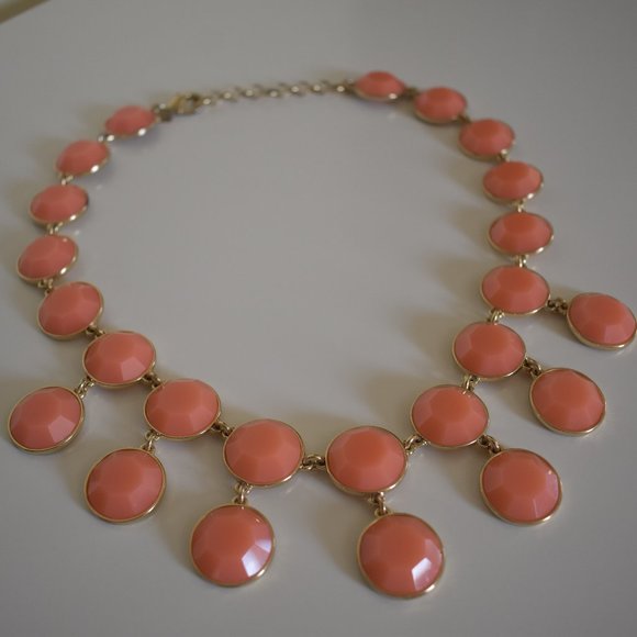 JCrew Pink & Gold Statement Necklace | Excellent Condition - Picture 3 of 6